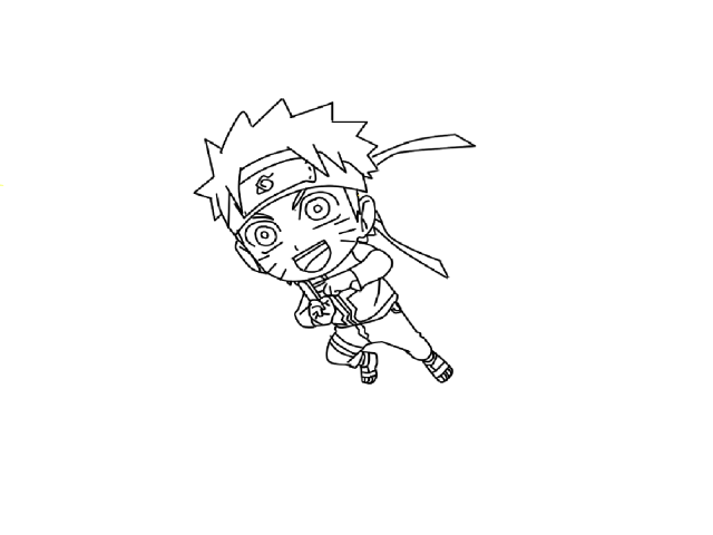 Chibi Naruto čierno biely :P